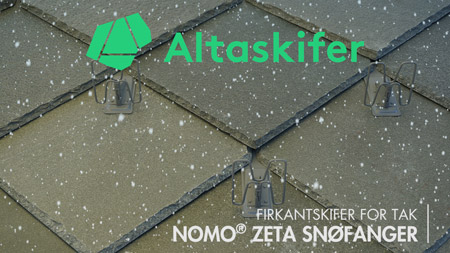 NOMO® ZETA - montering på firkantskifer fra Altaskifer