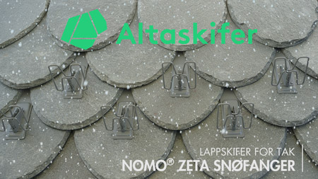 NOMO® ZETA - montering på dråpe-/lappskifer fra Altaskifer