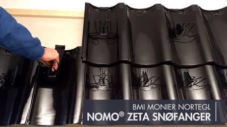 NOMO® ZETA - montering på BMI Monier Nortegl falset tegltakstein