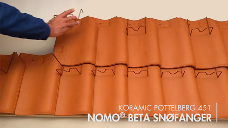 NOMO® BETA - montering på Koramic Pottelberg 451 tegltakstein