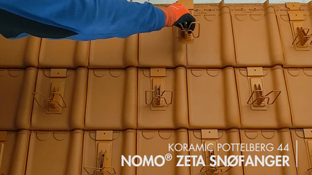 NOMO® Zeta - montering på Koramic Pottelberg 44 falset tegltakstein