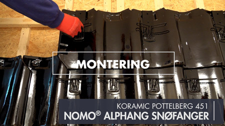 NOMO® AlphaNG - montering på Koramic Pottelberg 451 tegltakstein